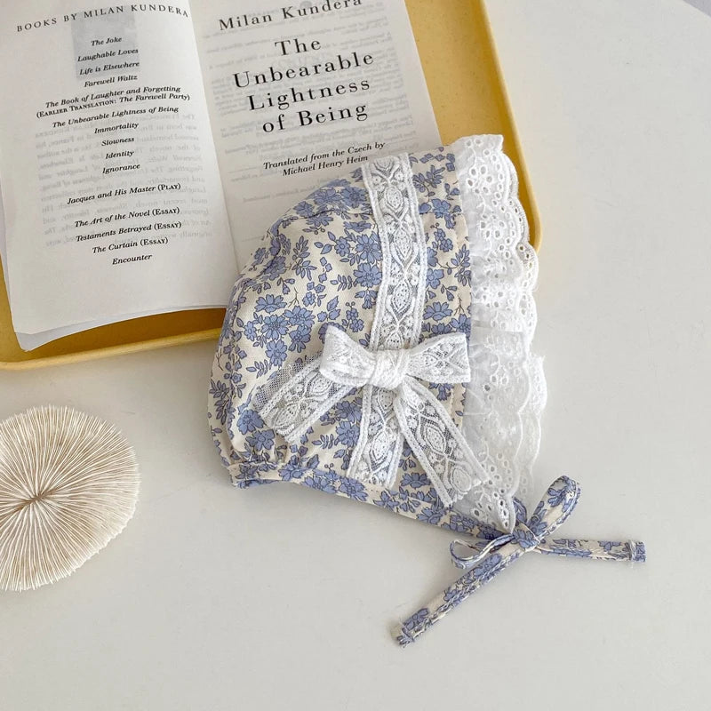 -ベビーロンパース ドッキングスカートフラワープリント長袖ボディスーツ+ボンネット帽子セット【mh0006994】 - mamahalo shop - 長袖ロンパース -  べビー服 - 子供服 - 男の子 - 女の子