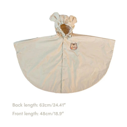 -キッズレインコート 雨具 耳付きフーディアニマルワンポイントレインポンチョ 防水コート 3カラー【mh0007077】 - mamahalo shop - レインコート -  べビー服 - 子供服 - 男の子 - 女の子