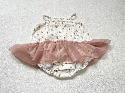 -ベビーロンパース キャミソール チュチュチュールスカートドッキングボディスーツ【mh0006533】 - mamahalo shop - ノースリーブロンパース -  べビー服 - 子供服 - 男の子 - 女の子