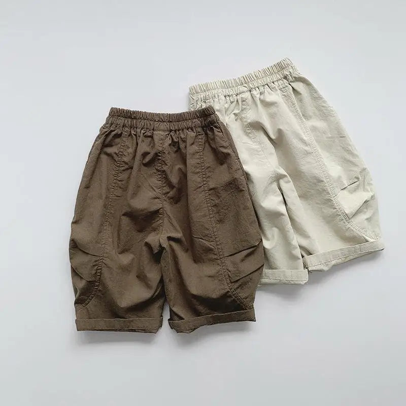 -キッズパンツ 薄手 クロップドパンツ バナナパンツ 2カラー - mamahalo shop - ロングパンツ・スウェットパンツ -  べビー服 - 子供服 - 男の子 - 女の子