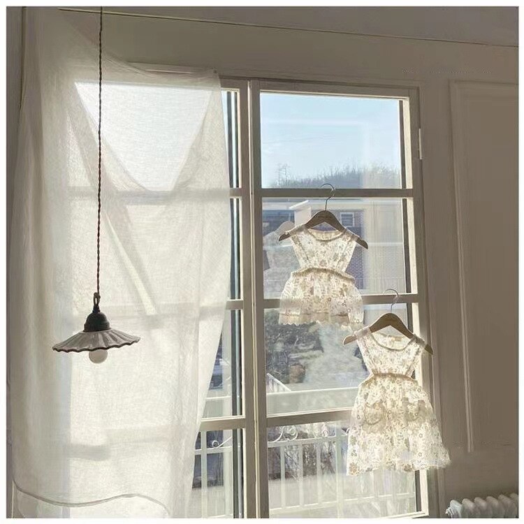 -ベビー レース 刺繍 オーバー エプロン ドレス ワンピース ガールズ【mh0002434】 - mamahalo shop - ノースリーブワンピース -  べビー服 - 子供服 - 男の子 - 女の子