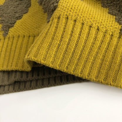 -キッズ ニットベスト レトロ ダイヤチェック Vネック コーヒー イエロー 2カラー ボーイズ 男の子 子供服 - mamahalo shop - ベスト -  べビー服 - 子供服 - 男の子 - 女の子