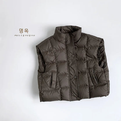 -キッズベスト キルティングスタンドカラーアウターベスト - mamahalo shop - ベスト -  べビー服 - 子供服 - 男の子 - 女の子