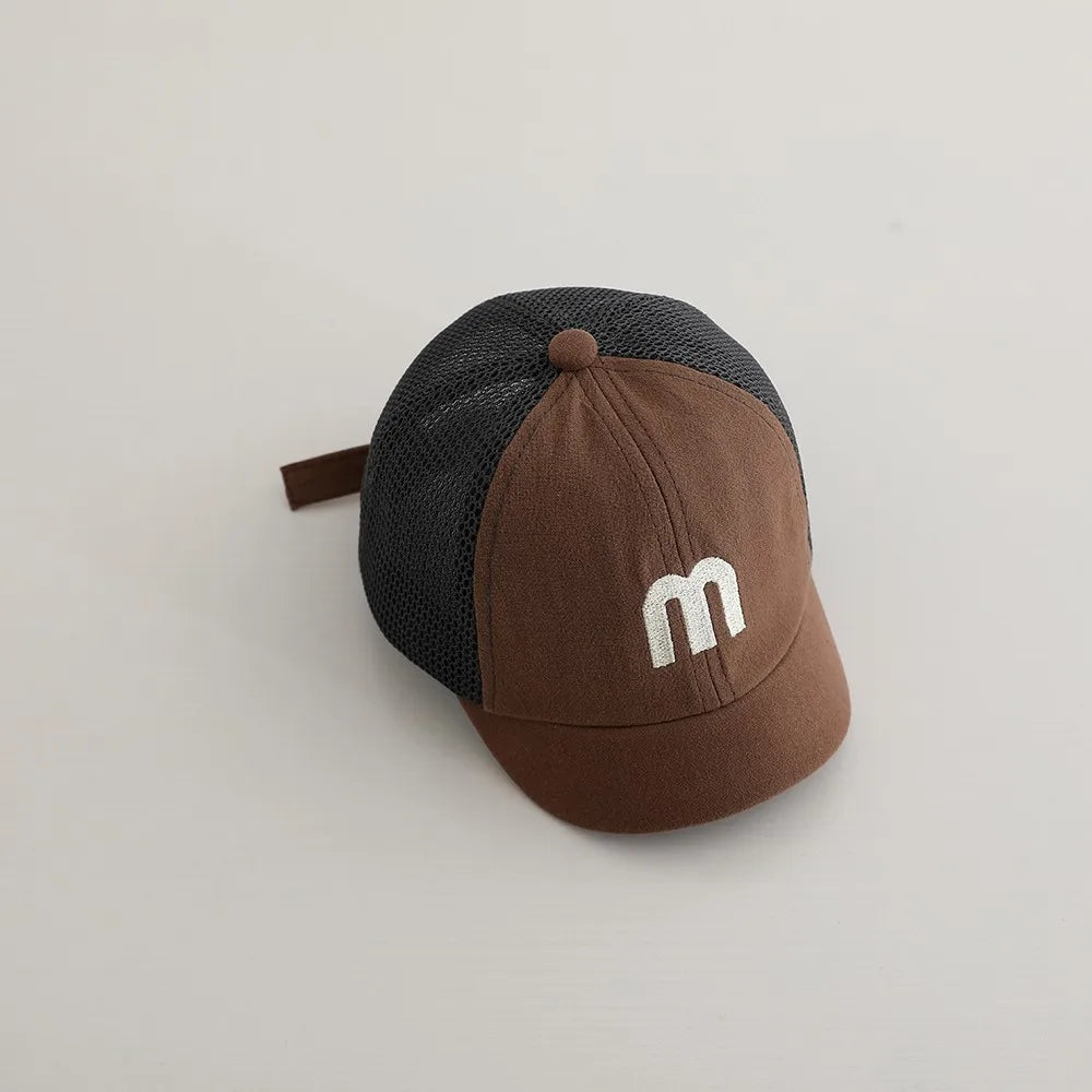 -ベビー帽子 メッシュキャップ 野球帽 アルファベット刺繍 サマーハット【mh0005595】 - mamahalo shop - ベビー用帽子 -  べビー服 - 子供服 - 男の子 - 女の子