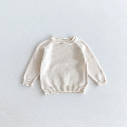 -キッズトップス/パンツ ニット 長袖セーター/ニットロングパンツ シンプルベーシック 2カラー - mamahalo shop - 長袖セットアップ -  べビー服 - 子供服 - 男の子 - 女の子