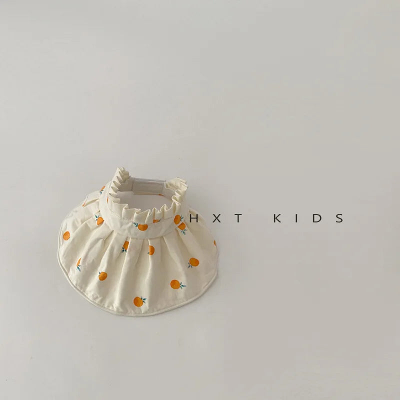 -ベビーキッズ帽子 サンバイザー フルーツ柄プリント フリル 日除け帽子 サマーハット【mh0005871】 - mamahalo shop - ベビー用帽子 -  べビー服 - 子供服 - 男の子 - 女の子