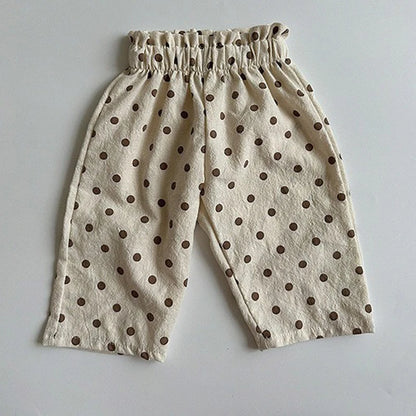 -ベビーパンツ ルーズロングパンツ クロップドパンツ 無地/チェック 3カラー【mh0006097】 - mamahalo shop - ロングパンツ・スウェットパンツ -  べビー服 - 子供服 - 男の子 - 女の子