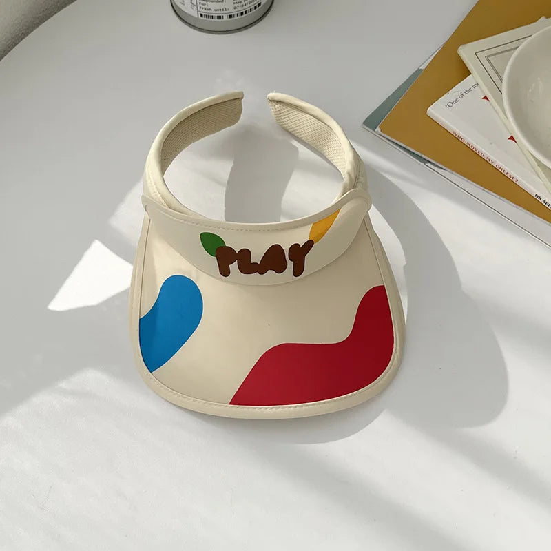 -キッズ帽子 サンバイザー カラフルバイザー サンハット【mh0004798】 - mamahalo shop - ベビー用帽子 -  べビー服 - 子供服 - 男の子 - 女の子