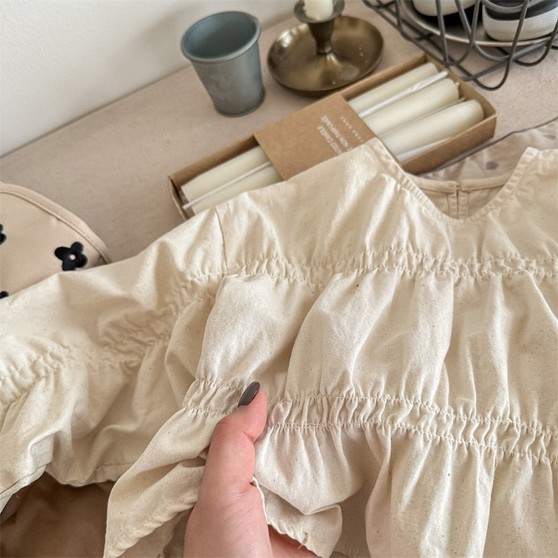 -キッズ 長袖 バットスリーブ チュニック ブラウス ガールズ - mamahalo shop - 長袖シャツ・ブラウス -  べビー服 - 子供服 - 男の子 - 女の子