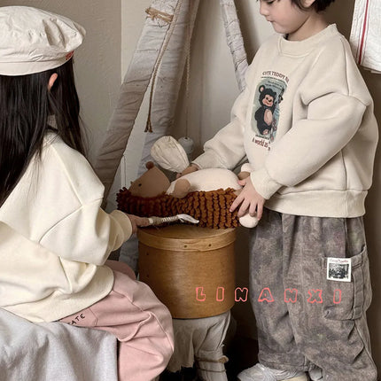 キッズパンツ 裏フリースルーズカーゴパンツ - mamahalo shop - ロングパンツ・スウェットパンツ -  べビー服 - 子供服 - 男の子 - 女の子