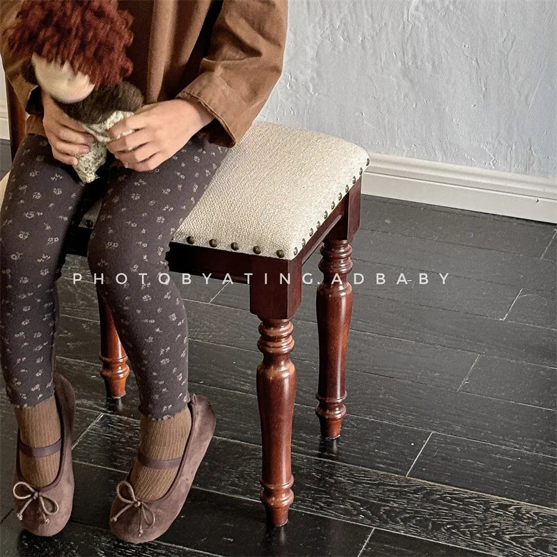 -キッズパンツ レギンスパンツ フラワー小花柄プリント 3カラー - mamahalo shop - レギンスパンツ -  べビー服 - 子供服 - 男の子 - 女の子