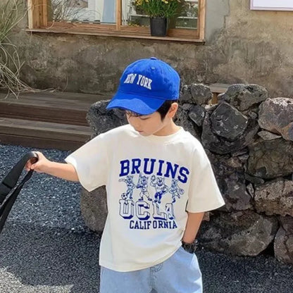 -キッズジュニアトップス 半袖Tシャツ UCLAくまベアプリント カレッジTシャツ【mh0005708】 - mamahalo shop - 半袖Tシャツ -  べビー服 - 子供服 - 男の子 - 女の子