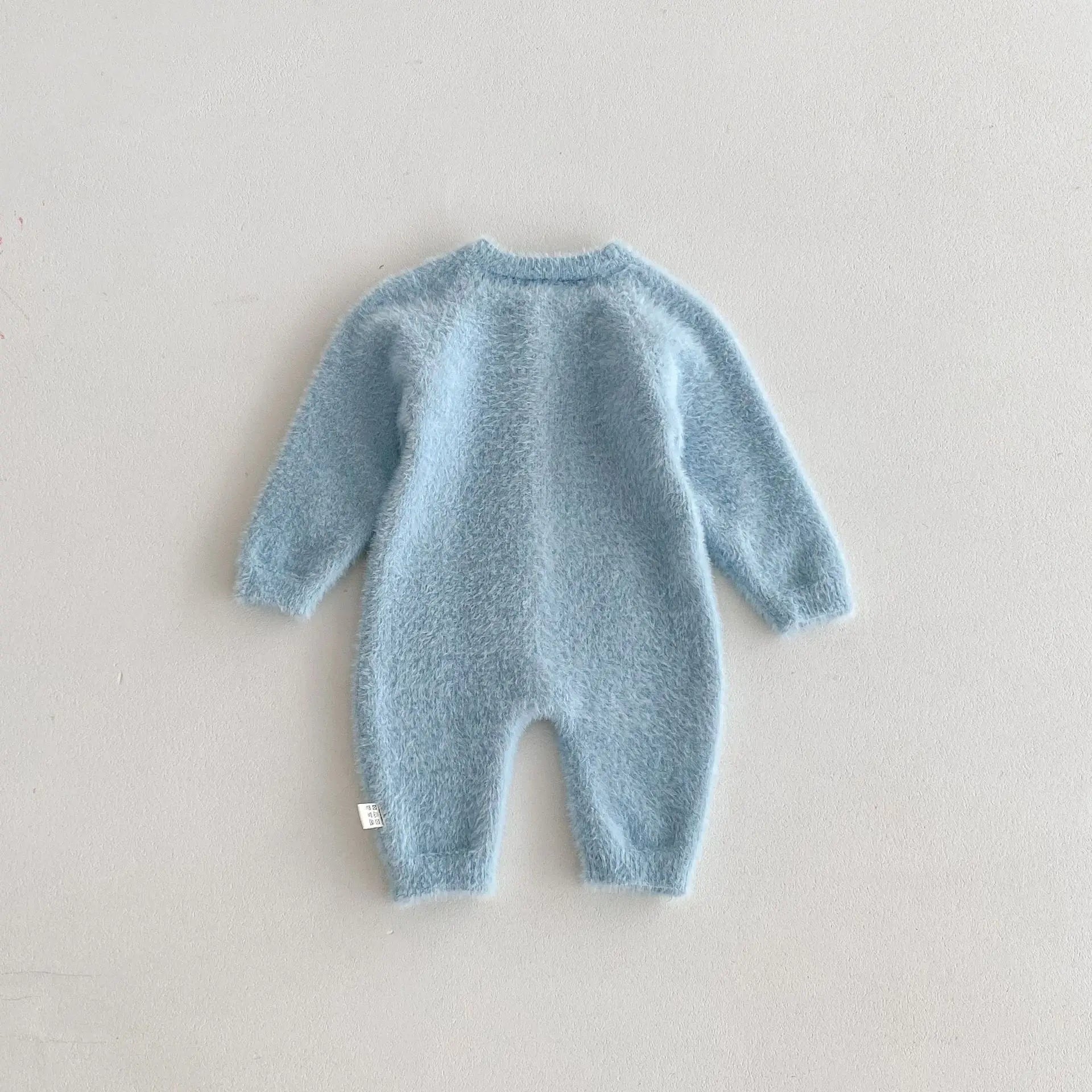 -ベビージャンプスーツ ソフトファー長袖ロンパース 3カラー - mamahalo shop - 長袖ジャンプスーツ -  べビー服 - 子供服 - 男の子 - 女の子