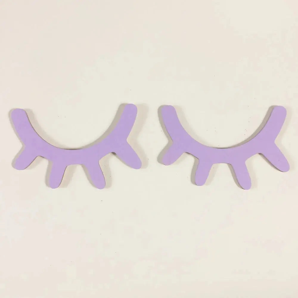 -1ペア北欧風 木製3Dまつげウォールステッカー スリーピーアイズ 木工クラフト 子供部屋 ウォールアートデカール【mh0000002】 - mamahalo shop - モビール・ウォールデコレーション -  べビー服 - 子供服 - 男の子 - 女の子