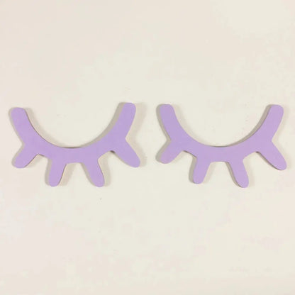 -1ペア北欧風 木製3Dまつげウォールステッカー スリーピーアイズ 木工クラフト 子供部屋 ウォールアートデカール【mh0000002】 - mamahalo shop - モビール・ウォールデコレーション -  べビー服 - 子供服 - 男の子 - 女の子