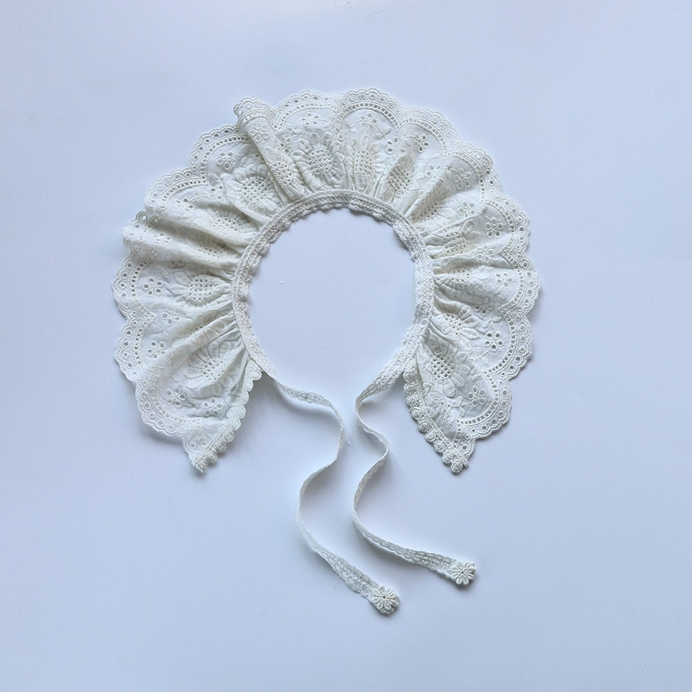 -ベビー キッズ レース つけ襟 付け襟 アタッチメント カラー 5デザイン ベージュ ガールズ - mamahalo shop - ショール -  べビー服 - 子供服 - 男の子 - 女の子