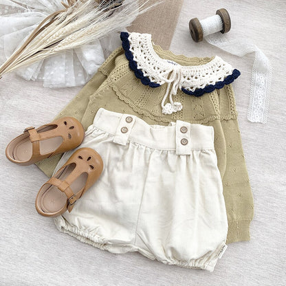 -ベビー キッズ ニット レース 付け襟 つけ襟 - mamahalo shop - ショール -  べビー服 - 子供服 - 男の子 - 女の子