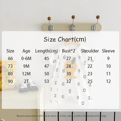 -ベビーロンパース 半袖ジャンプスーツ ボディシャツ オレンジ ナンバーロゴプリント【mh0005420】 - mamahalo shop - 半袖ロンパース -  べビー服 - 子供服 - 男の子 - 女の子