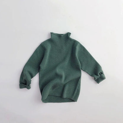 -キッズトップス ハイネックセーター ボトルネックカットソー シンプルベーシック 5カラー - mamahalo shop - ニット・セーター -  べビー服 - 子供服 - 男の子 - 女の子