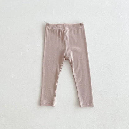 -キッズパンツ レギンスパンツ シンプルベーシック スパッツ 無地/ボーダー【mh0006398】 - mamahalo shop - レギンスパンツ -  べビー服 - 子供服 - 男の子 - 女の子