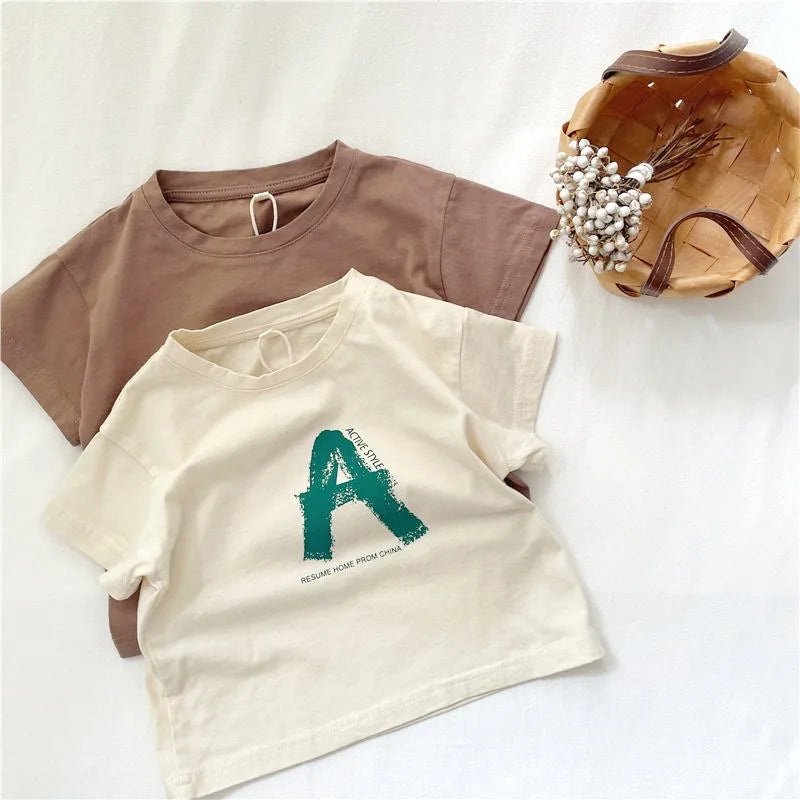 -キッズトップス 半袖Tシャツ プリント 2カラー【mh0005361】 - mamahalo shop - 半袖Tシャツ -  べビー服 - 子供服 - 男の子 - 女の子