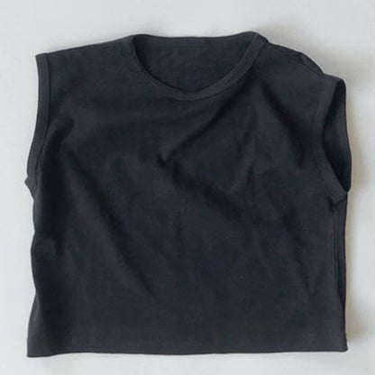 -キッズ シンプル ノースリーブ トップス タンクトップ【mh0000759】 - mamahalo shop - タンクトップ・キャミソール・ノースリーブトップス -  べビー服 - 子供服 - 男の子 - 女の子