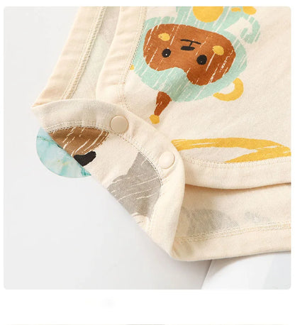 -ベビーロンパース 半袖ボディスーツ アニマルプリント【mh0006165】 - mamahalo shop - 半袖ロンパース -  べビー服 - 子供服 - 男の子 - 女の子