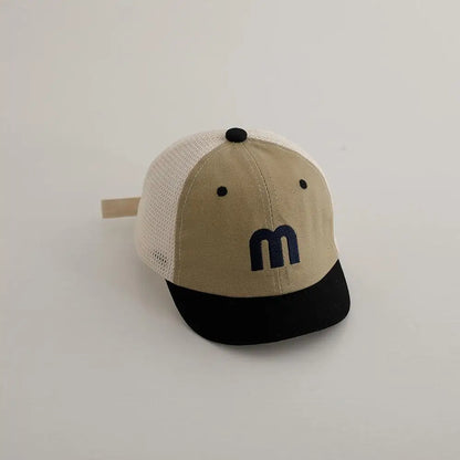 -☺︎ ベビー帽子 メッシュキャップ 野球帽 アルファベット刺繍 サマーハット - mamahalo shop - ベビー用帽子 -  べビー服 - 子供服 - 男の子 - 女の子