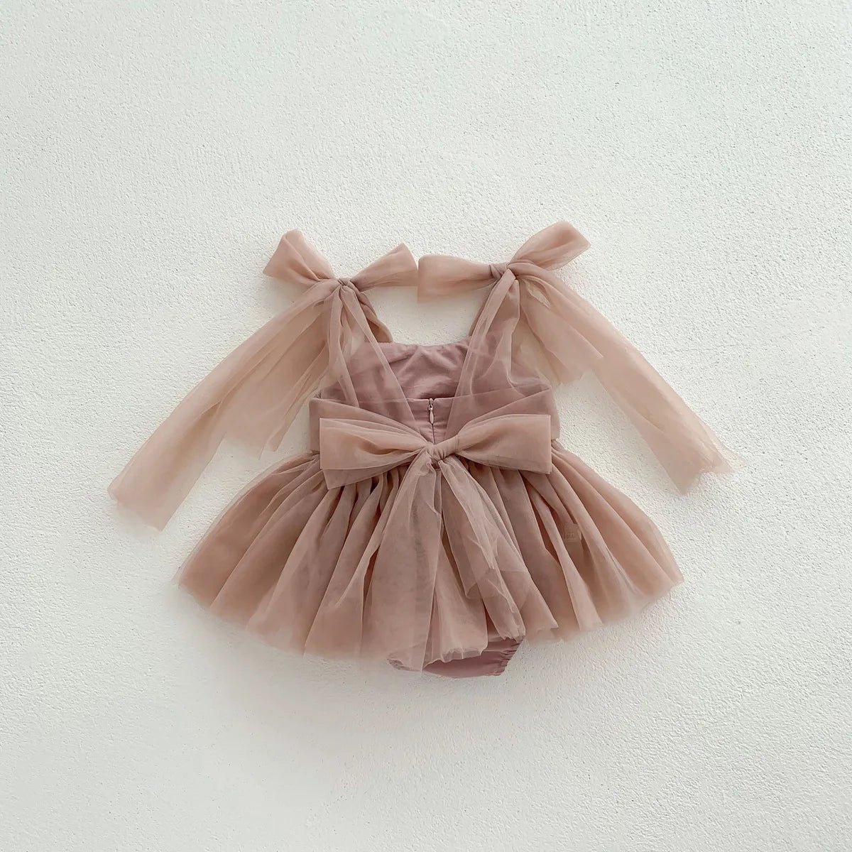 -ベビーロンパース チュチュチュール リボン スカートボディスーツ ドレスロンパース パーティ お出かけ【mh0004466】 - mamahalo shop - ノースリーブロンパース -  べビー服 - 子供服 - 男の子 - 女の子