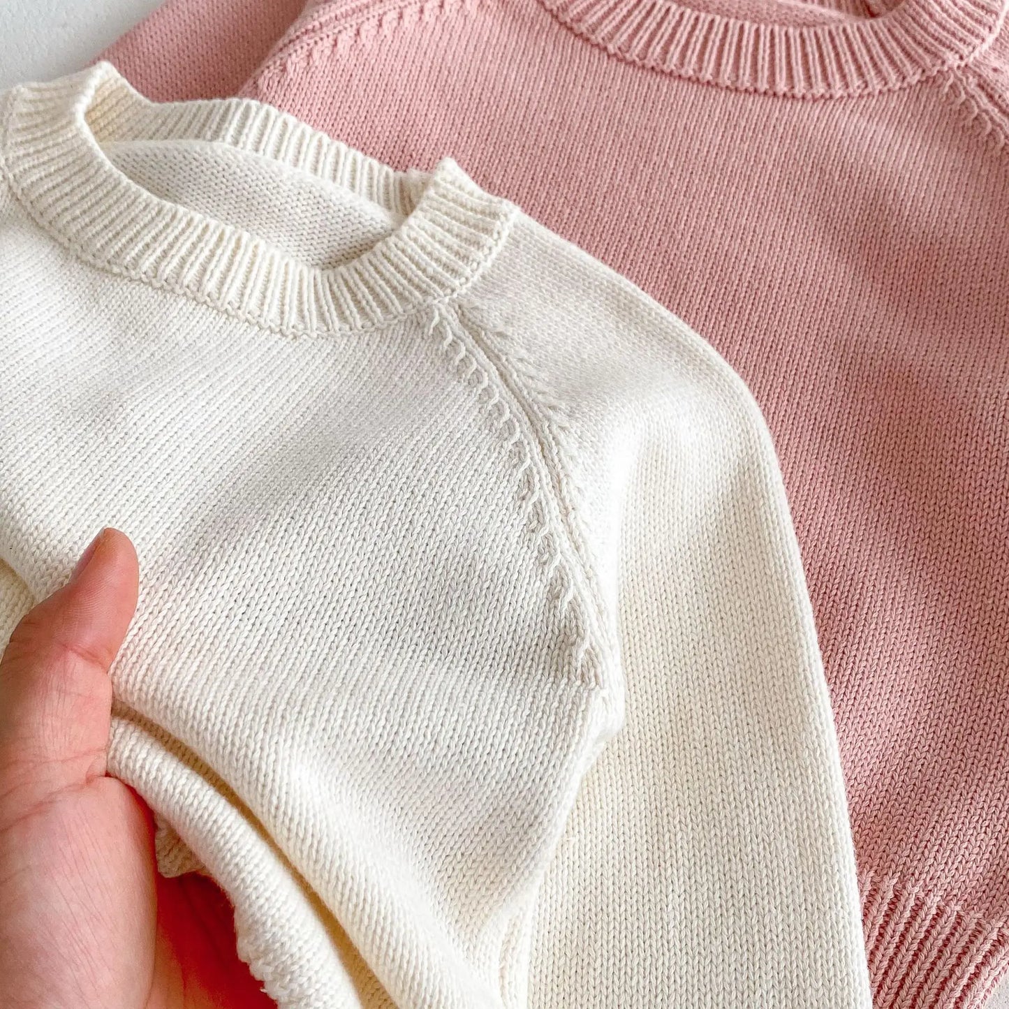 -キッズトップス ニットセーター シンプルベーシック 2カラー - mamahalo shop - ニット・セーター -  べビー服 - 子供服 - 男の子 - 女の子