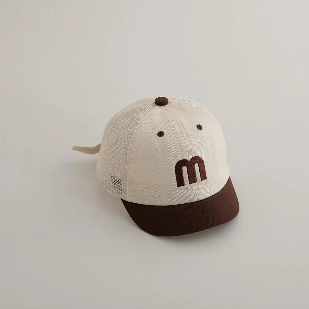 -☺︎ ベビー帽子 メッシュキャップ 野球帽 アルファベット刺繍 サマーハット - mamahalo shop - ベビー用帽子 -  べビー服 - 子供服 - 男の子 - 女の子