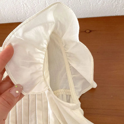 -キッズワンピース フリルスリーブ ピンタック サマードレス 3カラー【mh0005895】 - mamahalo shop - 半袖ワンピース -  べビー服 - 子供服 - 男の子 - 女の子