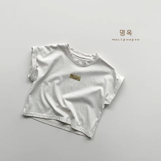 -キッズトップス 半袖Tシャツ シンプルベーシック 2カラー - mamahalo shop - 半袖Tシャツ -  べビー服 - 子供服 - 男の子 - 女の子