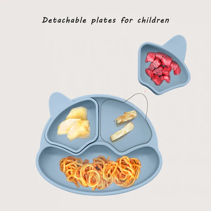 -# ベビー シリコン食器 キャットプレート 幼児用トレーニング食器セット キッズギフト 離乳食【mh0005796】 - mamahalo shop - ベビーキッズ食器 -  べビー服 - 子供服 - 男の子 - 女の子