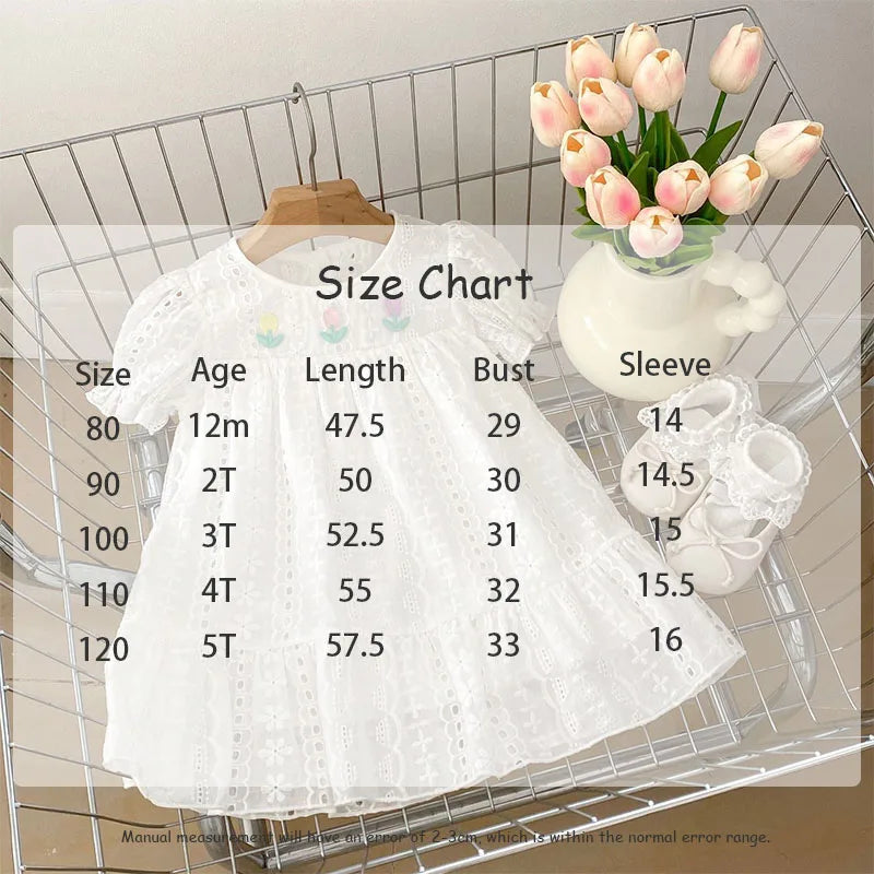-ベビーロンパース/キッズワンピース 半袖ボディスーツ/半袖ワンピース レース チューリップ刺繍 リンクコーデ 姉妹 お揃いコーデ - mamahalo shop - 半袖ロンパース -  べビー服 - 子供服 - 男の子 - 女の子