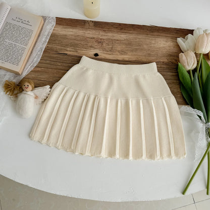 -キッズスカート ニットプレッピープリーツスカート 3カラー - mamahalo shop - スカート -  べビー服 - 子供服 - 男の子 - 女の子