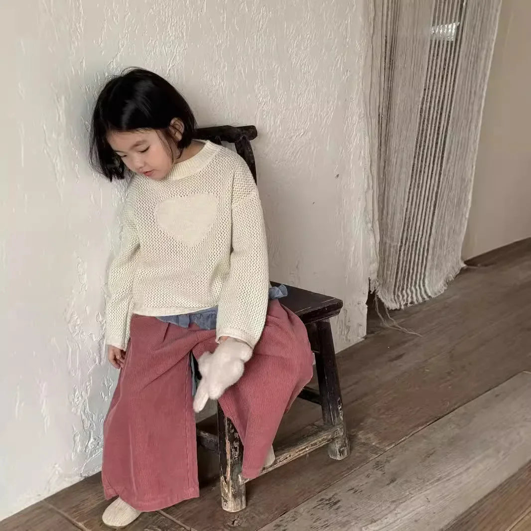 -キッズトップス ハートニットセーター 2カラー【mh0007268】 - mamahalo shop - ニット・セーター -  べビー服 - 子供服 - 男の子 - 女の子