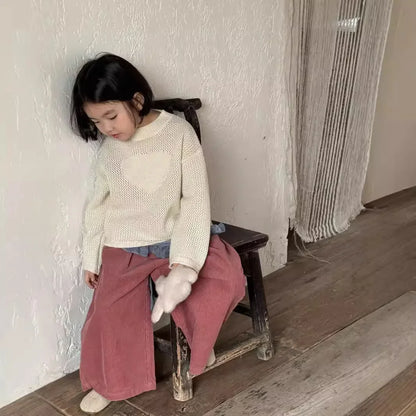 -キッズトップス ハートニットセーター 2カラー【mh0007268】 - mamahalo shop - ニット・セーター -  べビー服 - 子供服 - 男の子 - 女の子