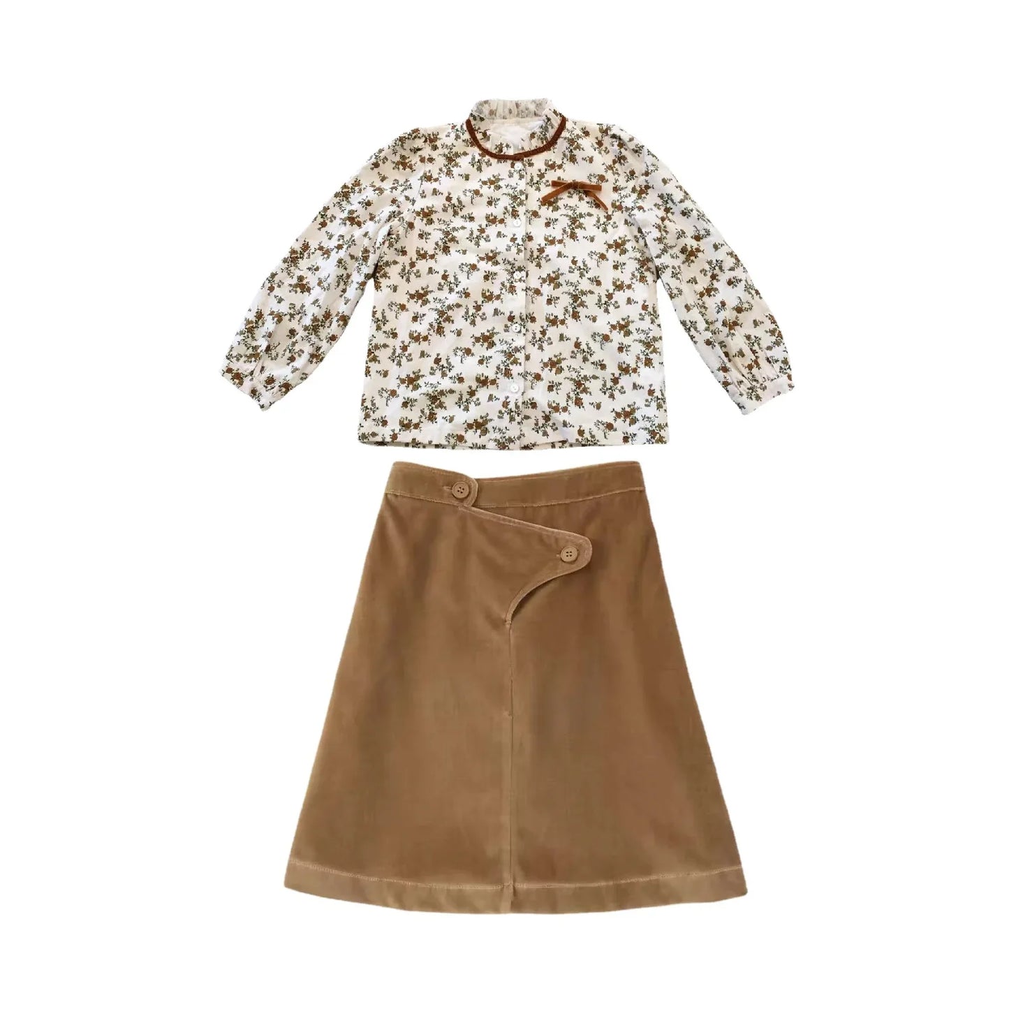 -ベビーキッズジュニア フラワー花柄 長袖ワンピース 長袖ロンパース ジャケット カシュクールニットセーター ポロシャツ サスペンダーパンツ ロングパンツ リンクコーデ お出かけ 兄弟姉妹 お揃いコーデ - mamahalo shop - 長袖ロンパース -  べビー服 - 子供服 - 男の子 - 女の子