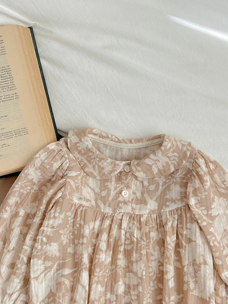 -キッズロンパース 長袖ボディスーツ 丸襟 プリント柄【mh0004835】 - mamahalo shop - 長袖ロンパース -  べビー服 - 子供服 - 男の子 - 女の子