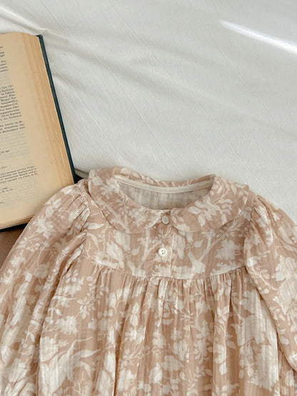 -キッズロンパース 長袖ボディスーツ 丸襟 プリント柄【mh0004835】 - mamahalo shop - 長袖ロンパース -  べビー服 - 子供服 - 男の子 - 女の子