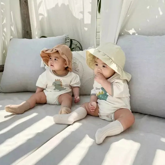 -ベビーロンパース 恐竜ダイナソープリント 半袖ボディスーツ 3カラー【mh0005167】 - mamahalo shop - 半袖ロンパース -  べビー服 - 子供服 - 男の子 - 女の子