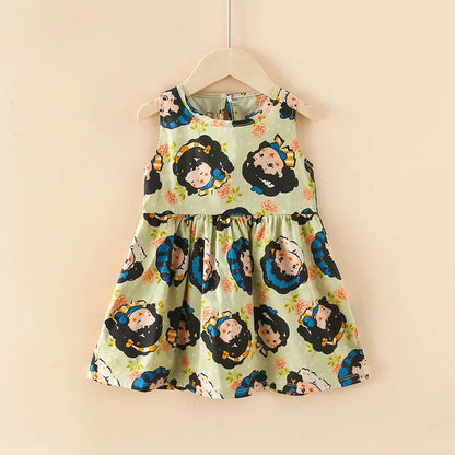 -キッズワンピース ノースリーブプリントワンピース アニマル/幾何学/フラワープリント【mh0005973】 - mamahalo shop - ノースリーブワンピース -  べビー服 - 子供服 - 男の子 - 女の子