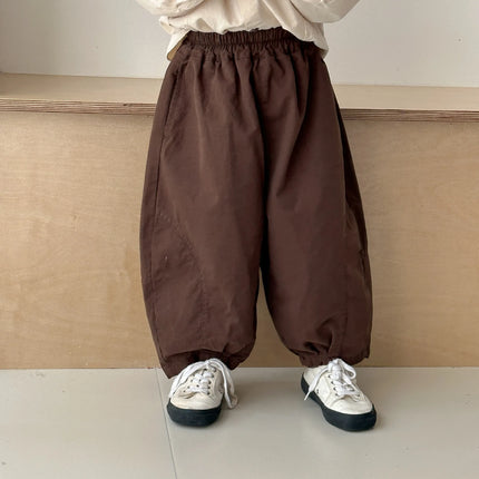 キッズパンツ シンプルベーシックデイリーロングルーズパンツ - mamahalo shop - ロングパンツ・スウェットパンツ -  べビー服 - 子供服 - 男の子 - 女の子