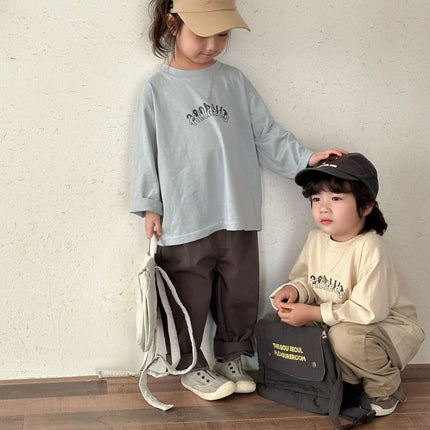 キッズトップス グラフィティロゴプリント長袖Tシャツ - mamahalo shop - 長袖Tシャツ -  べビー服 - 子供服 - 男の子 - 女の子