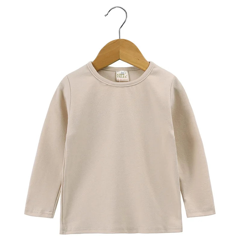 -ベビートップス 長袖Tシャツ 無地シンプルベーシック 3カラー - mamahalo shop - 長袖Tシャツ -  べビー服 - 子供服 - 男の子 - 女の子