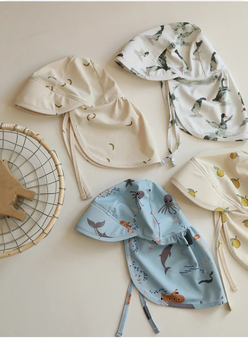 -ベビーキッズ帽子 プール帽 水遊び 日除け帽子 サンハット スイムキャップ【mh0005027】 - mamahalo shop - ベビー用帽子 -  べビー服 - 子供服 - 男の子 - 女の子