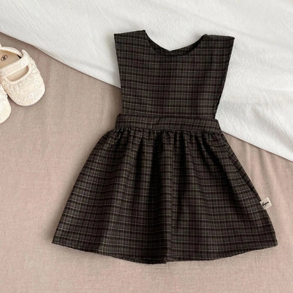 -ベビーロンパース/ワンピース/トップス ノースリーブ チェック - mamahalo shop - ノースリーブロンパース -  べビー服 - 子供服 - 男の子 - 女の子