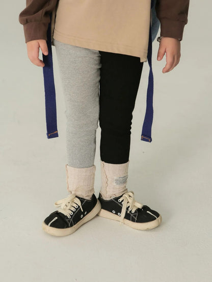 -キッズ レギンスパンツ バイカラー パッチワーク 3カラー ユニセックス 男の子 女の子 子供服 - mamahalo shop - レギンスパンツ -  べビー服 - 子供服 - 男の子 - 女の子