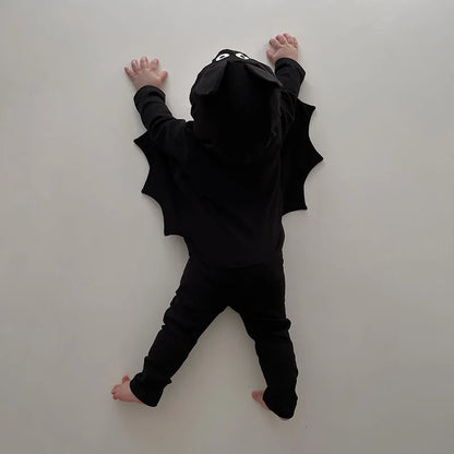 -ベビーコスチューム バットスーツ コウモリ ハロウィンコスチューム シャツ+パンツ+帽子 Halloween 👻【mh0006500】 - mamahalo shop - 長袖セットアップ -  べビー服 - 子供服 - 男の子 - 女の子